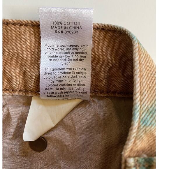 PacSun Tie Dye High Rise Bootcut Jeans Brown/Teal 27 X 32‎ - Picture 9 of 12